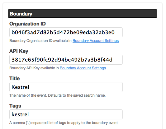 Configuring Boundary Search Alert
