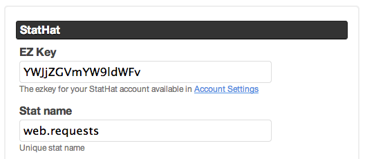 StatHat search alert settings