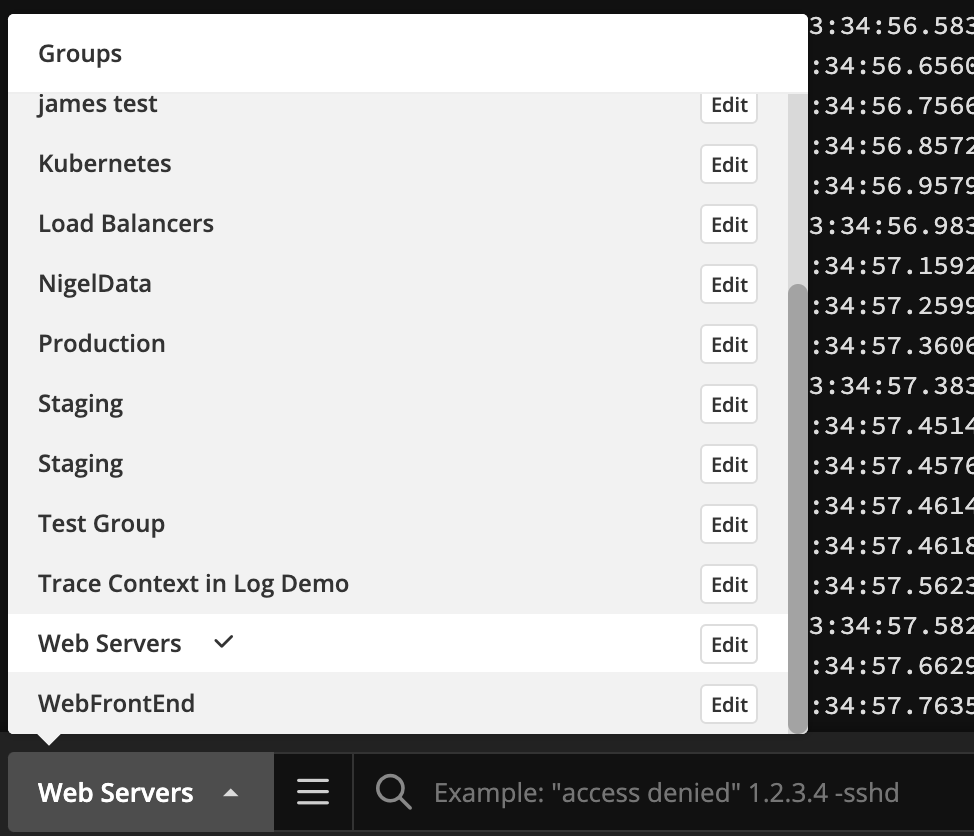 Adding application to a group in Papertrail