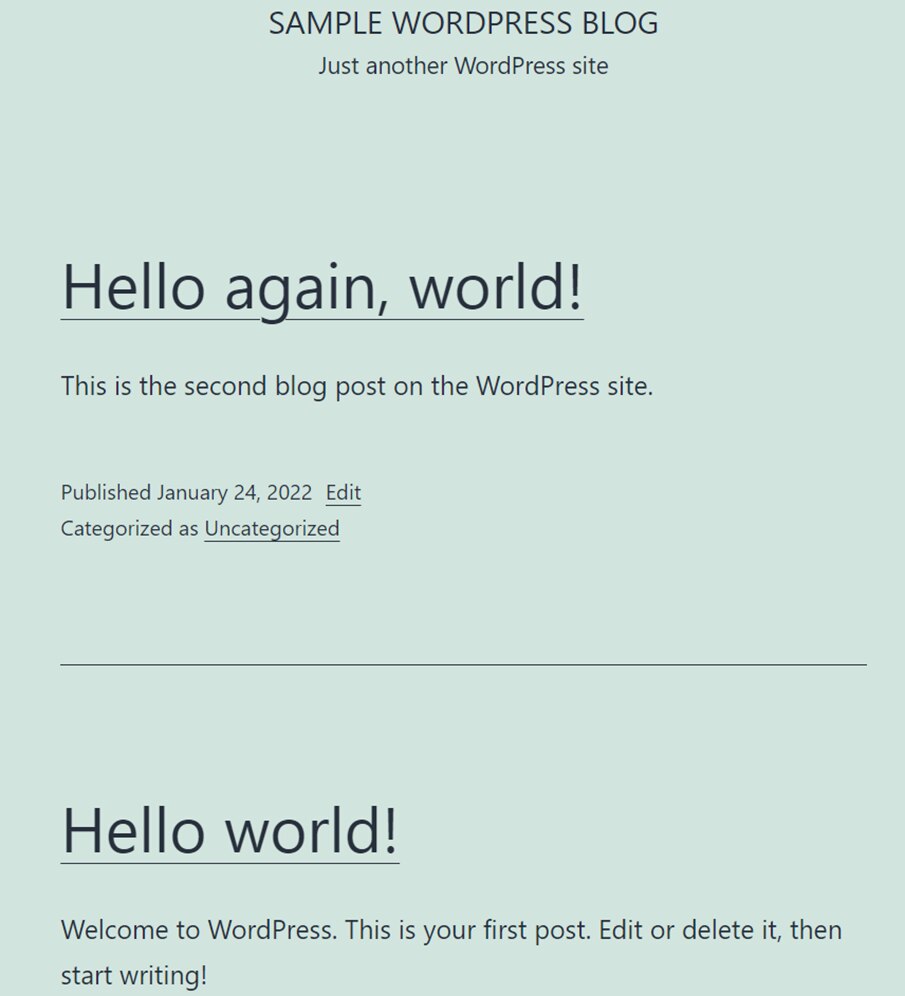 Sample WordPress site